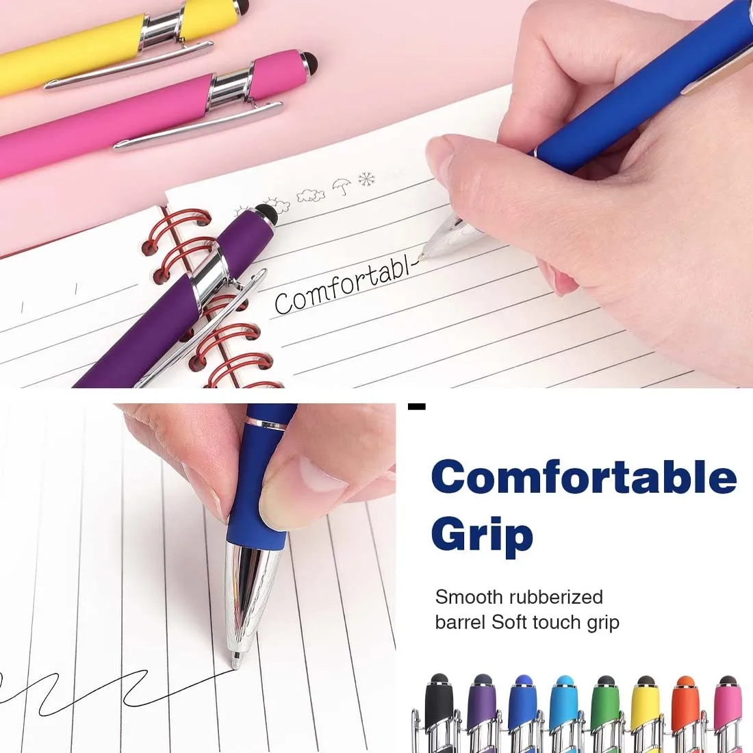 Rubberized Stylus Ballpoint Pen 3