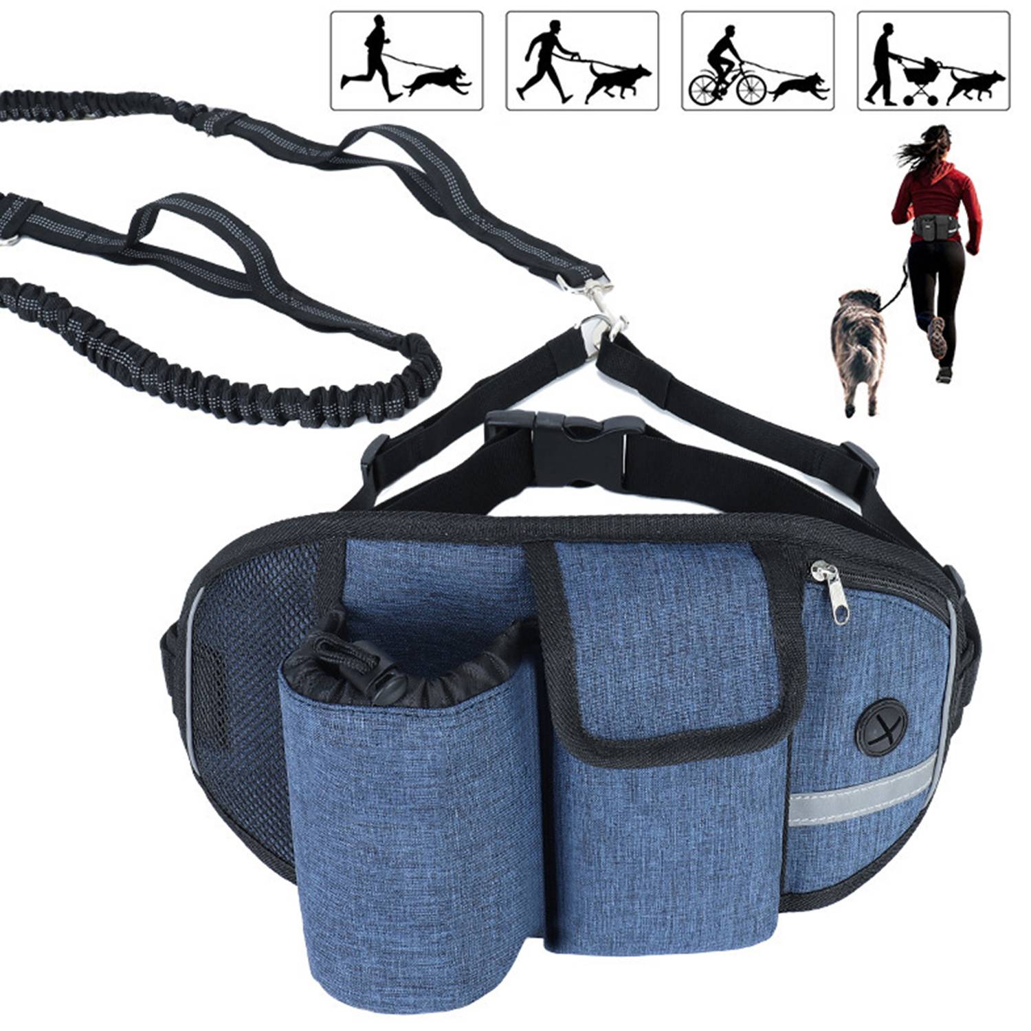 Hands Free Dog Leash Waist Bag 2