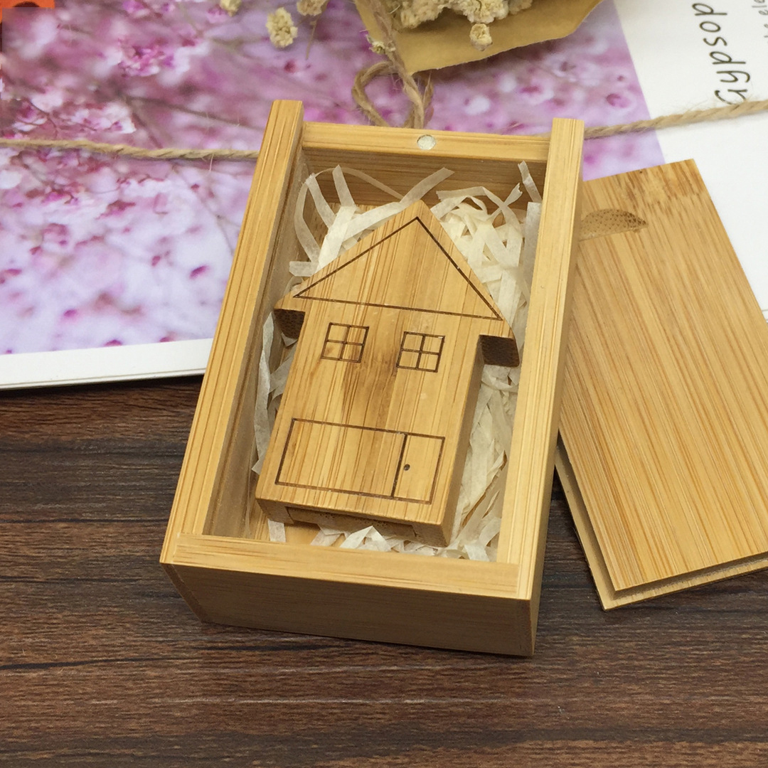 Wooden Mini House USB Flash Disk 6