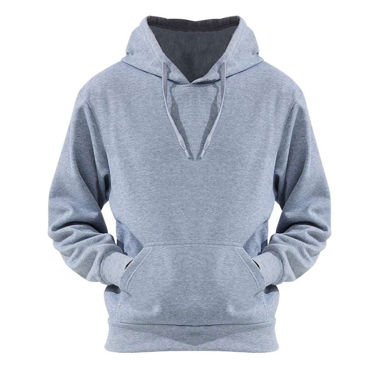 Fleece Pullover Hoodies - Size Large Light Gray 1