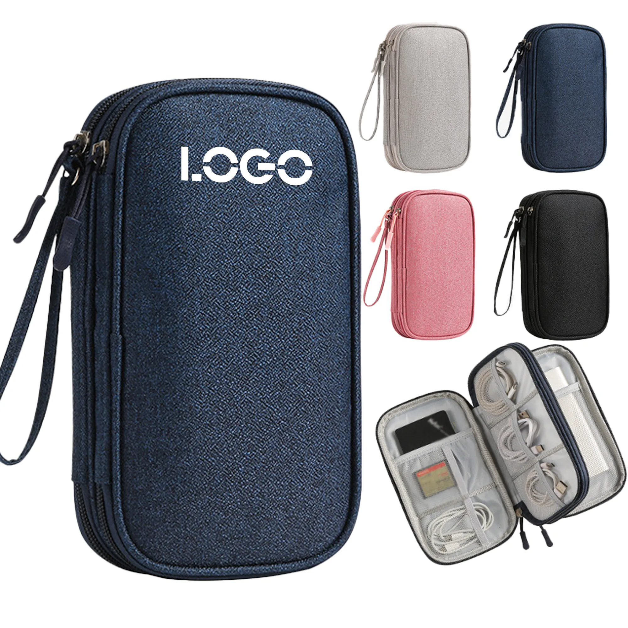 MOQ 10 Double Layer Accessories Organizer Travel Storage Bag 3