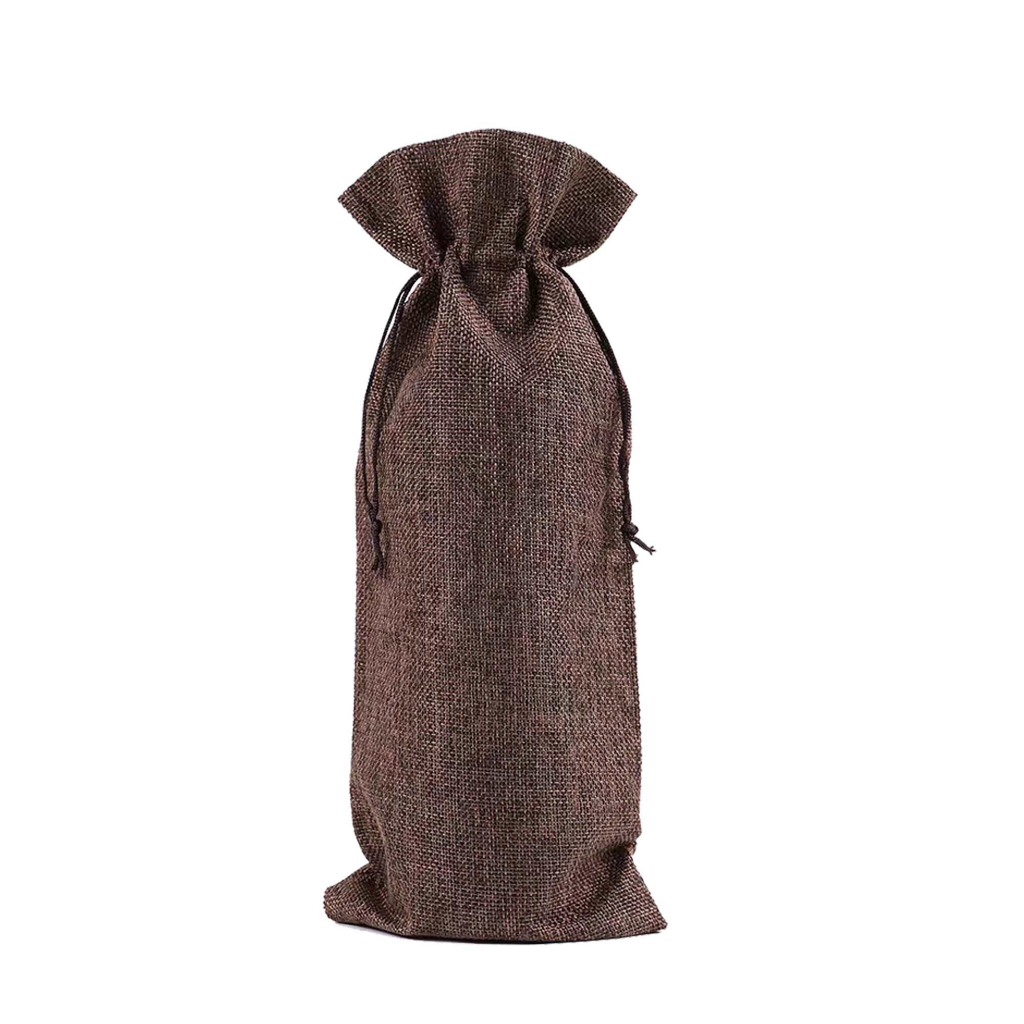 Wine Burlap Drawstring Bag Gift Tote Storage Sackcloth 5