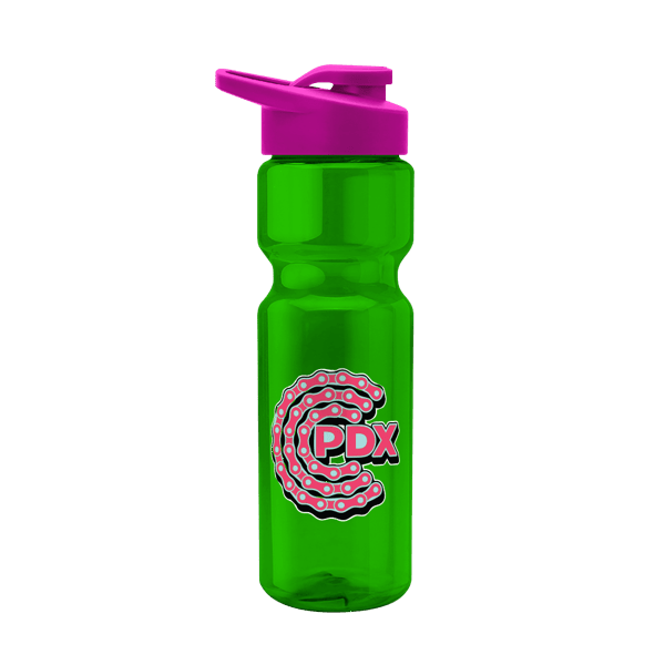 Blazer 28oz Transparent Bike Bottle w/Drink-thru Lid 1221