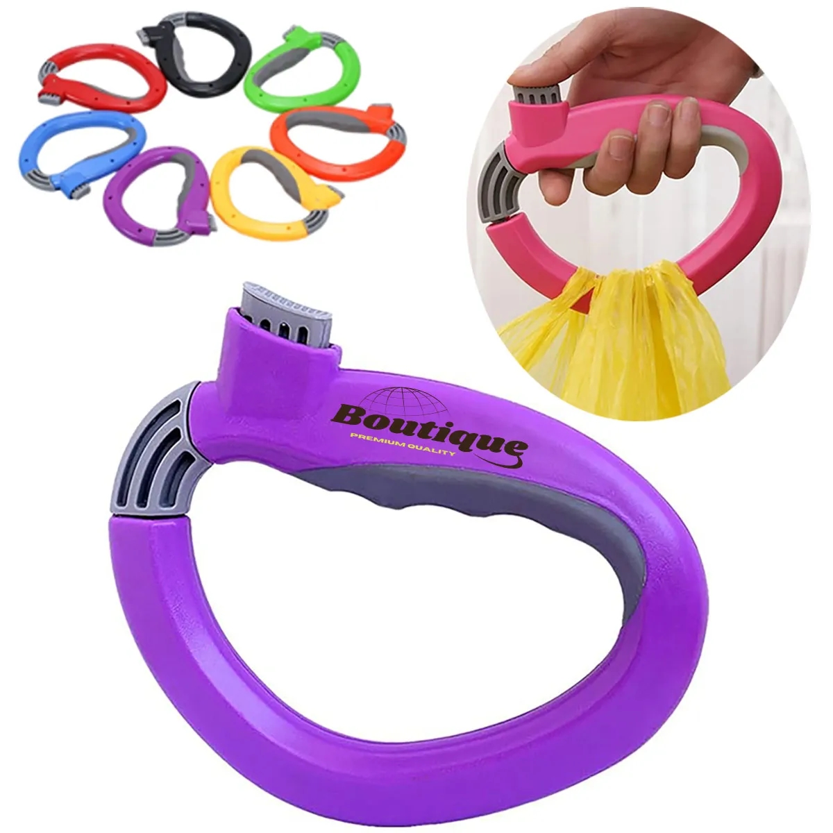 Shopping Bag Holder Carrier Lock Labor-Saving Tools 3