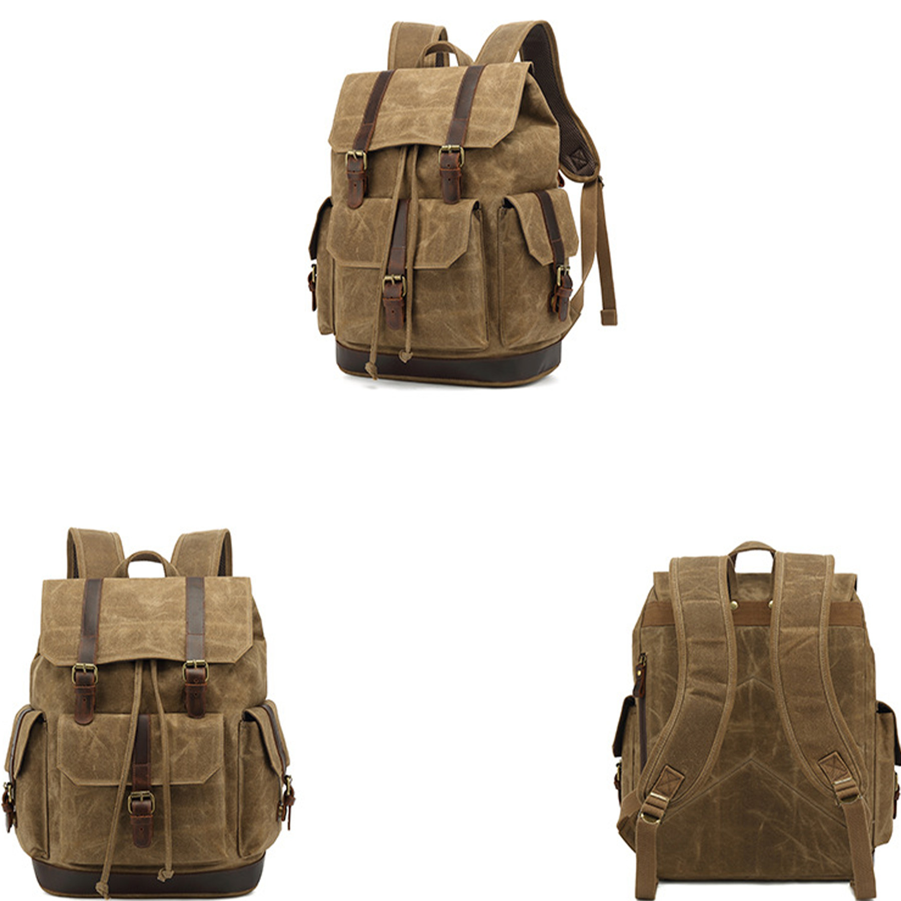 Vintage Waterproof Canvas Backpack 7