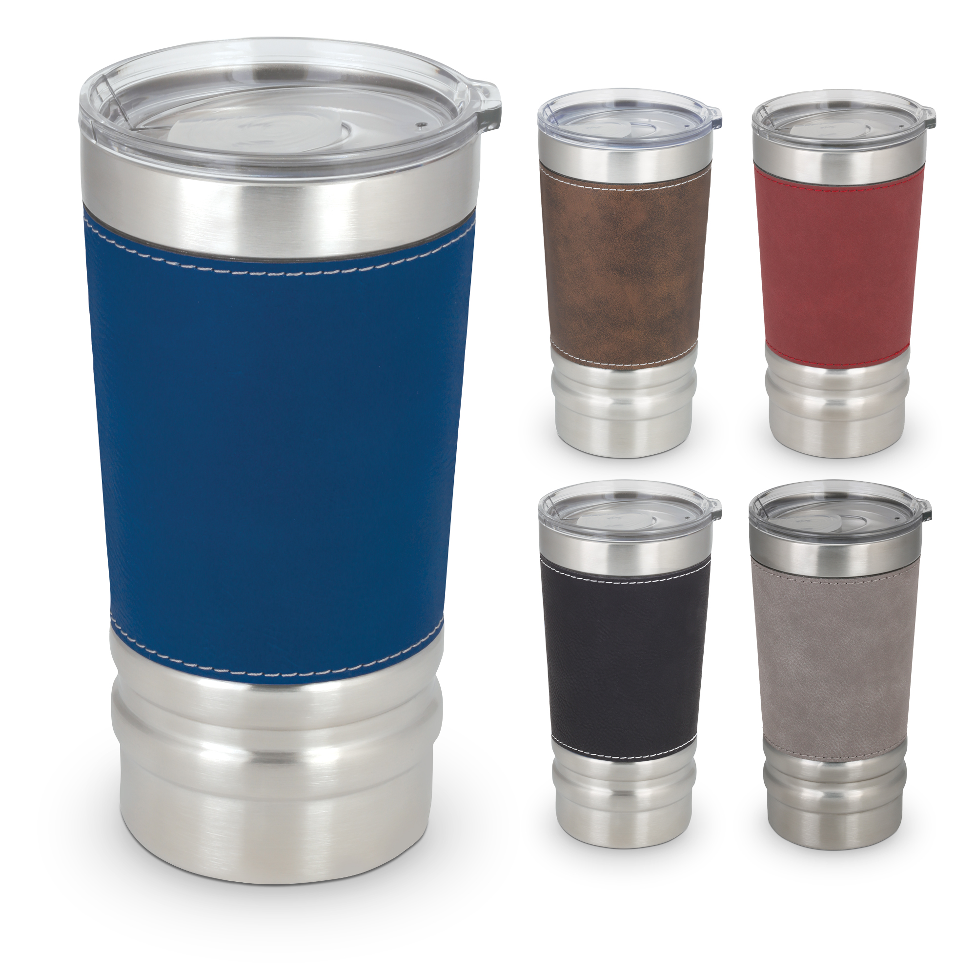 Sophisticate Laserable Leatherette Wrap Tumbler 3