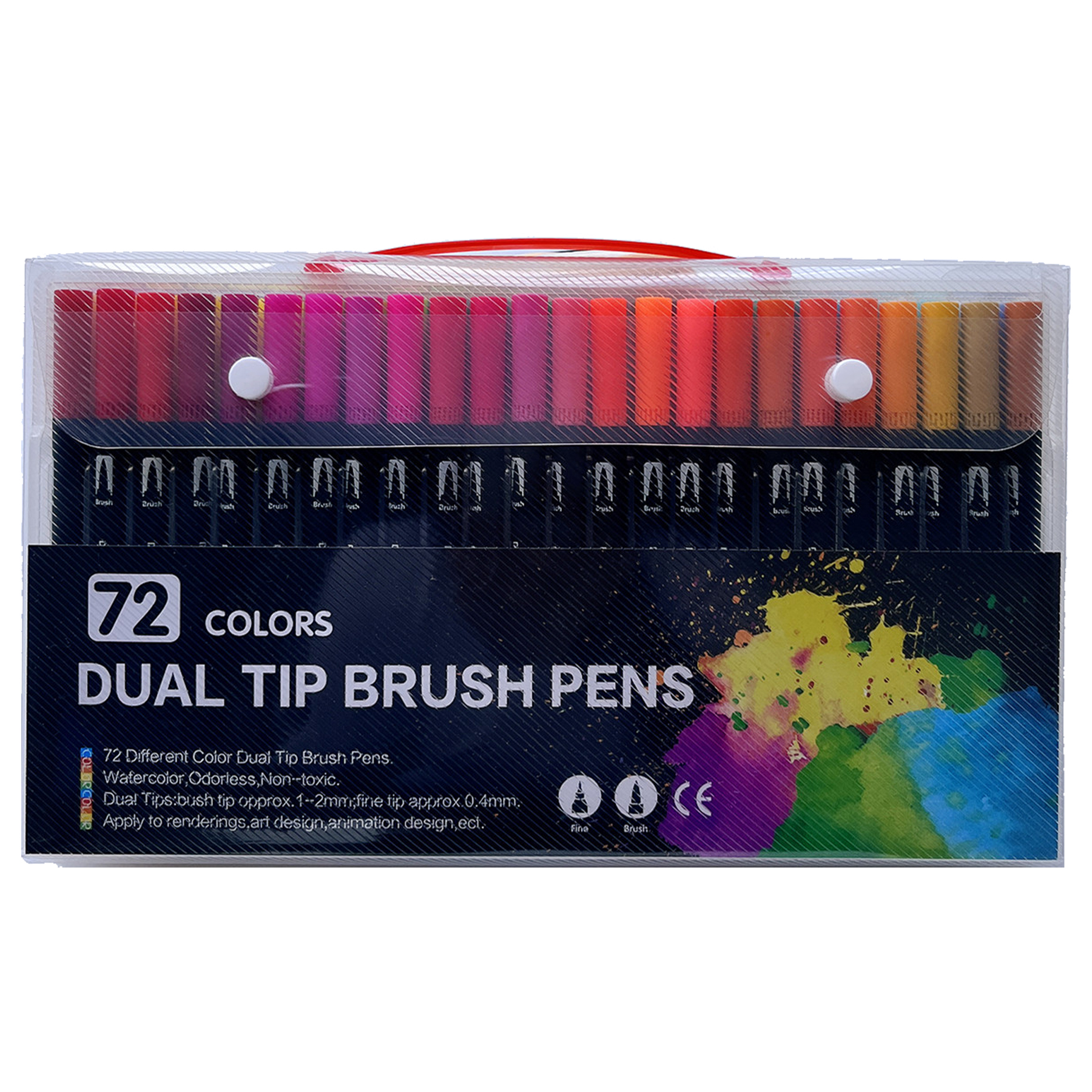Plastic Double ended marker soft head watercolor pen set 8