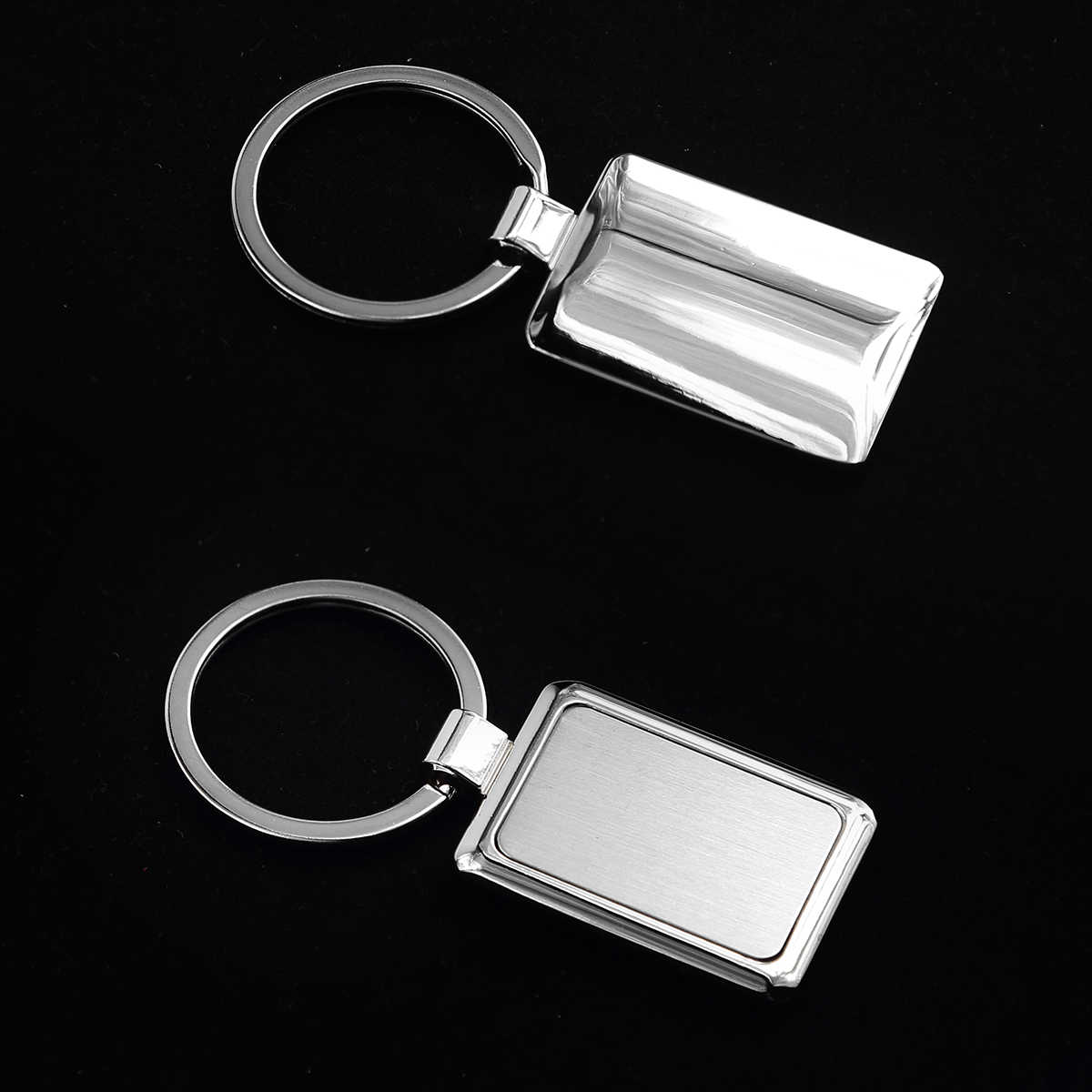 Traveler Rectangular Metal Keychain 2