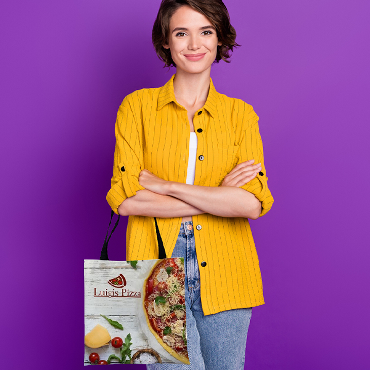 Heavy Duty Flat Tote- Full Color on Both Sides, custom tote bag with logo imprint 8
