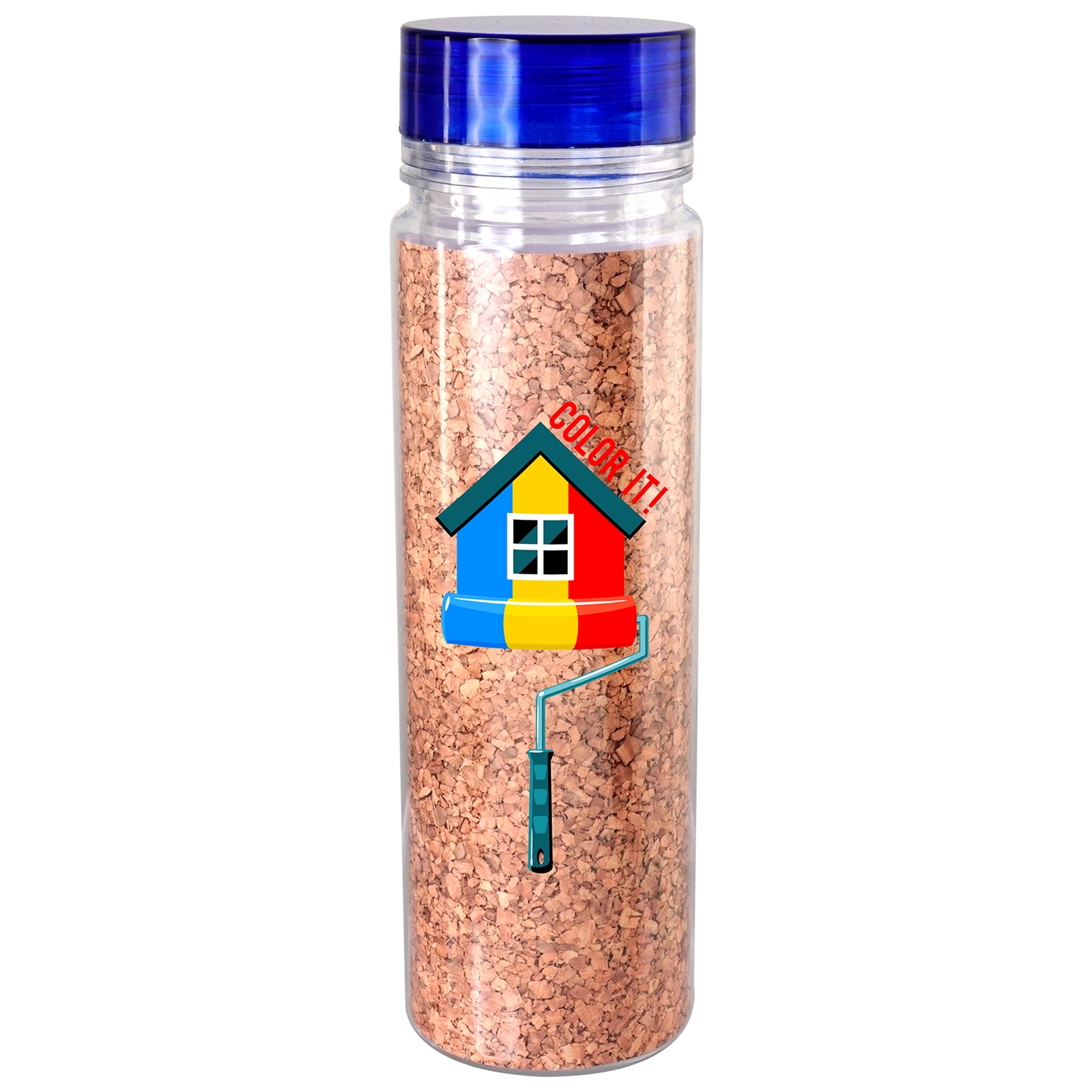 Clear View 18 oz. Full Color Cork Bottle, custom water bottle with logo imprint 11