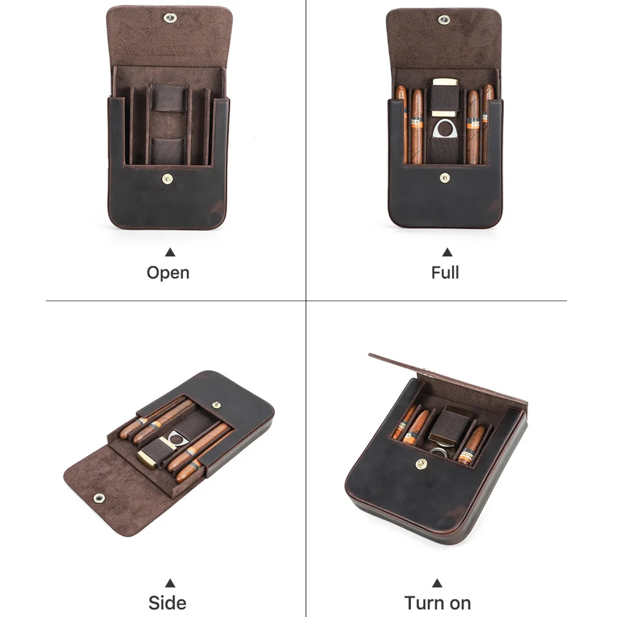 Box Pen Storage Small Case Delicate Organizer Leather 7