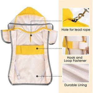 Adjustable Dog Raincoat with Hood Waterproof & Reflective 5