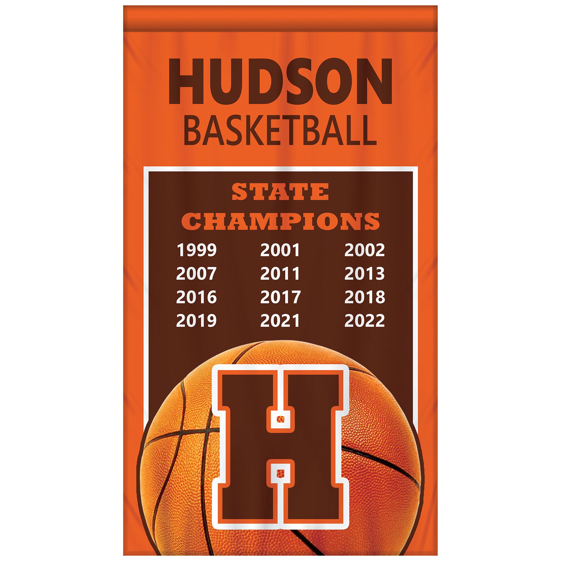 3' x 5' Championship Banner Single Sided with Backliner Straight Cut 13