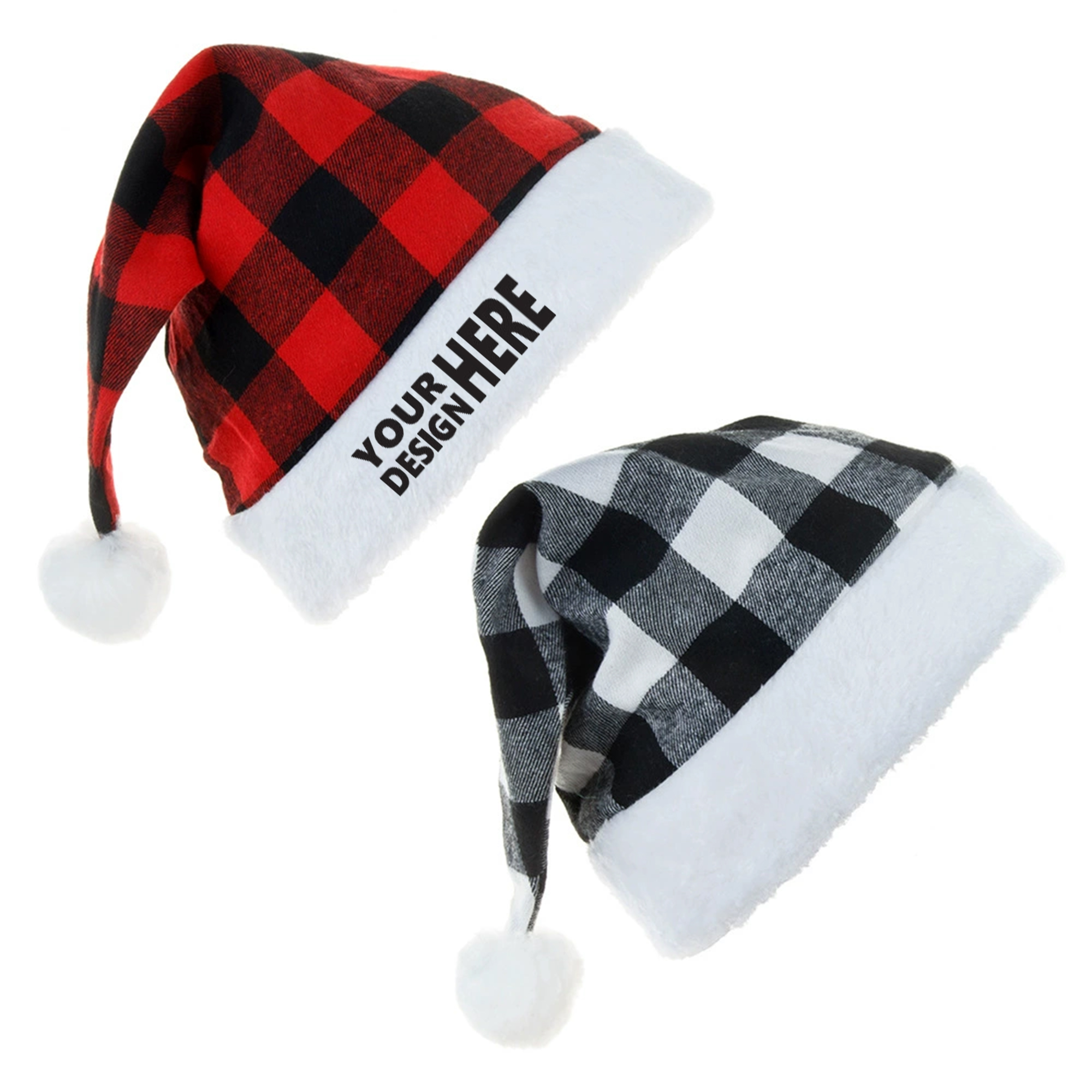 Plaid Santa Hat For Christmas 3