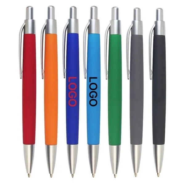 Rubber Coated Click Ballpoint Pen 4