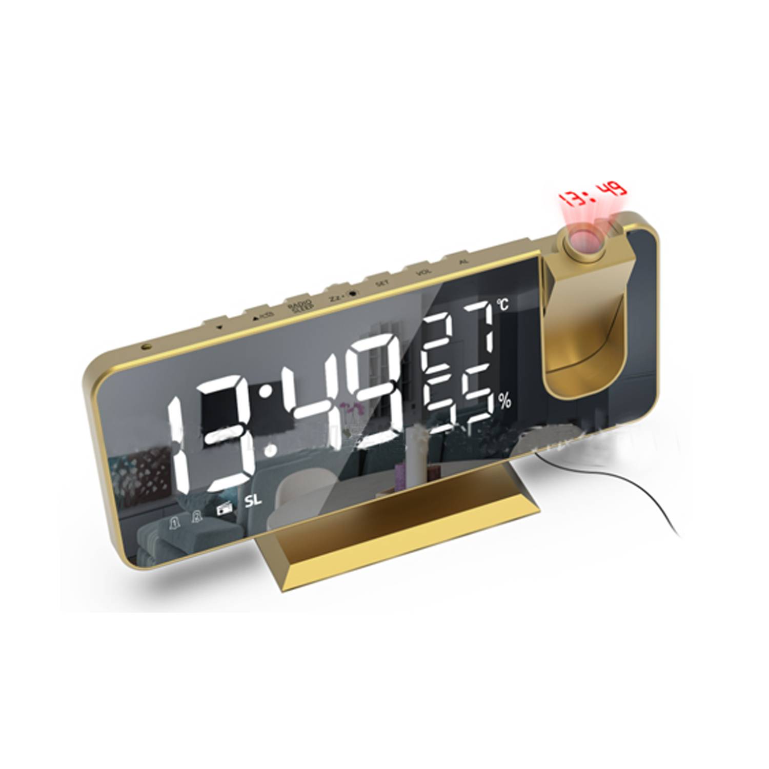 New creative LED multifunctional radio projection clock 4