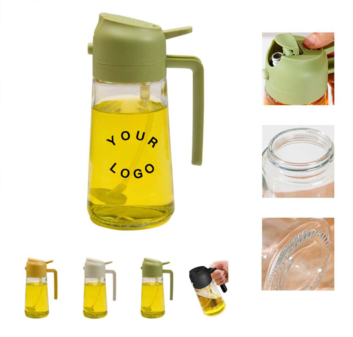 Dual Function Oil Bottle with Fine Mist Sprayer 4