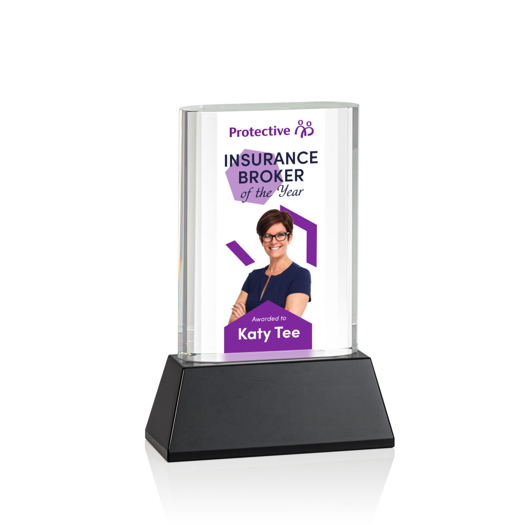 Merit VividPrint™ Award on Base - Black 5