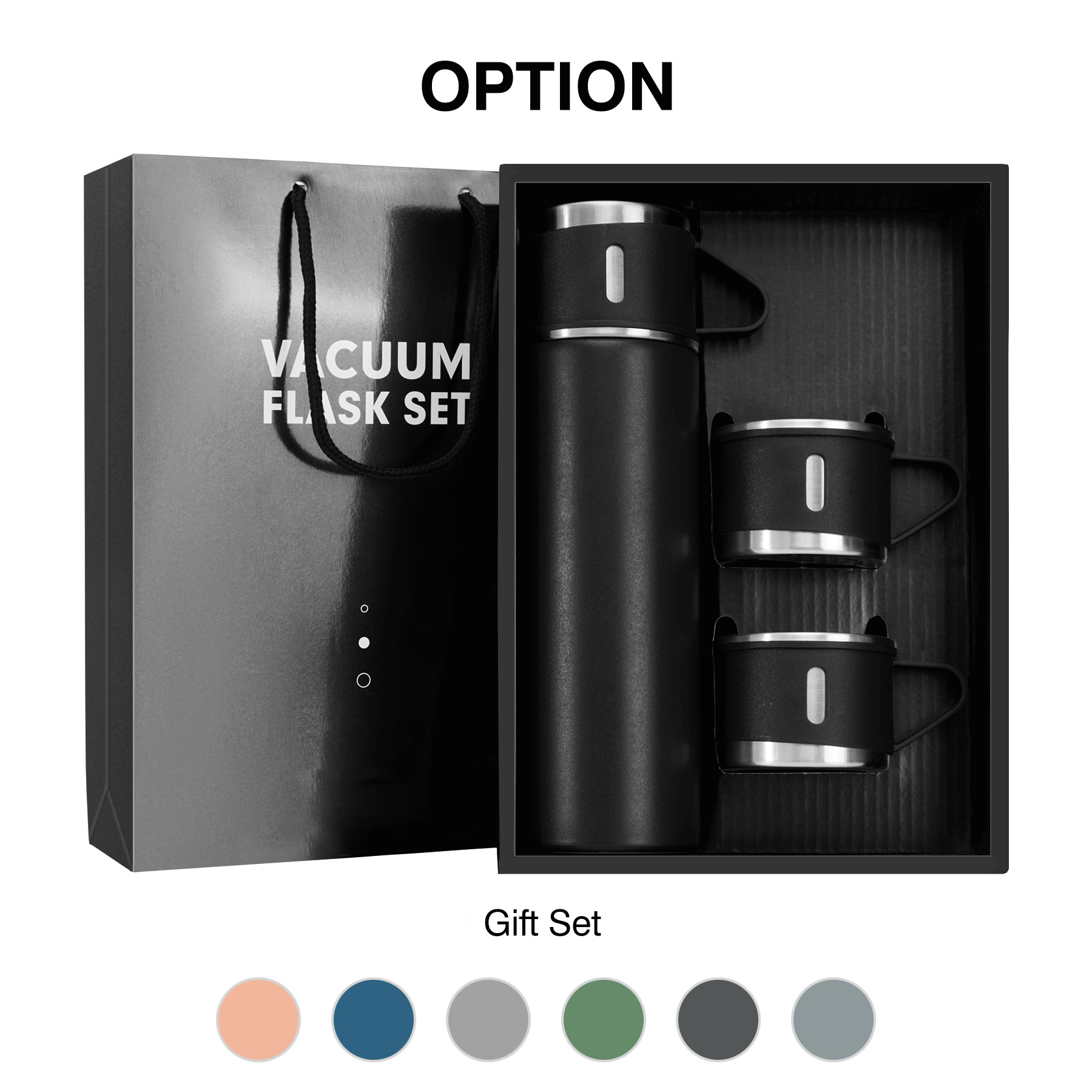 17 Oz Vacuum Insulated Flask Stainless Steel Bottle With Cup 2