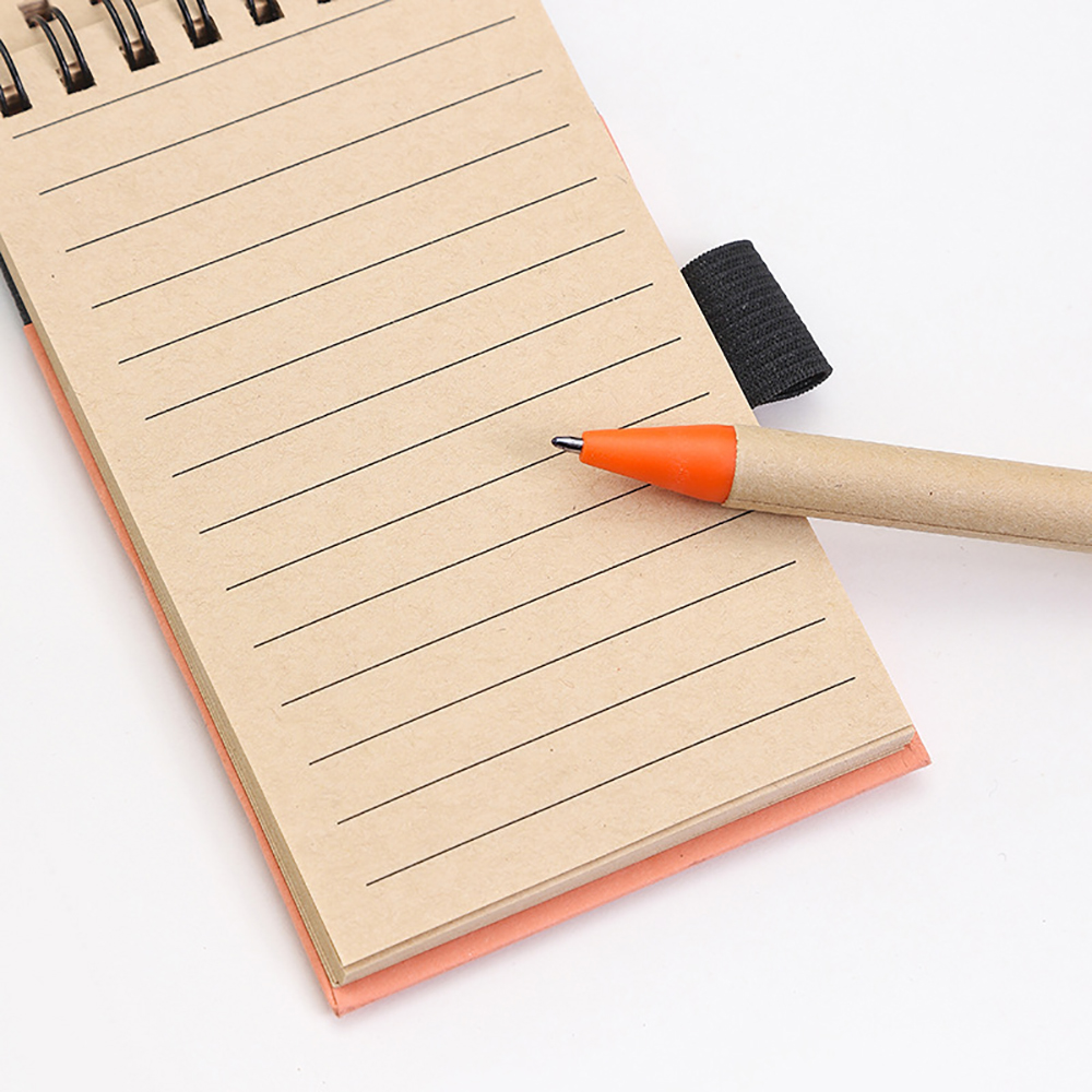 Eco Spiral Notebook with Matching Recycled Pen 7