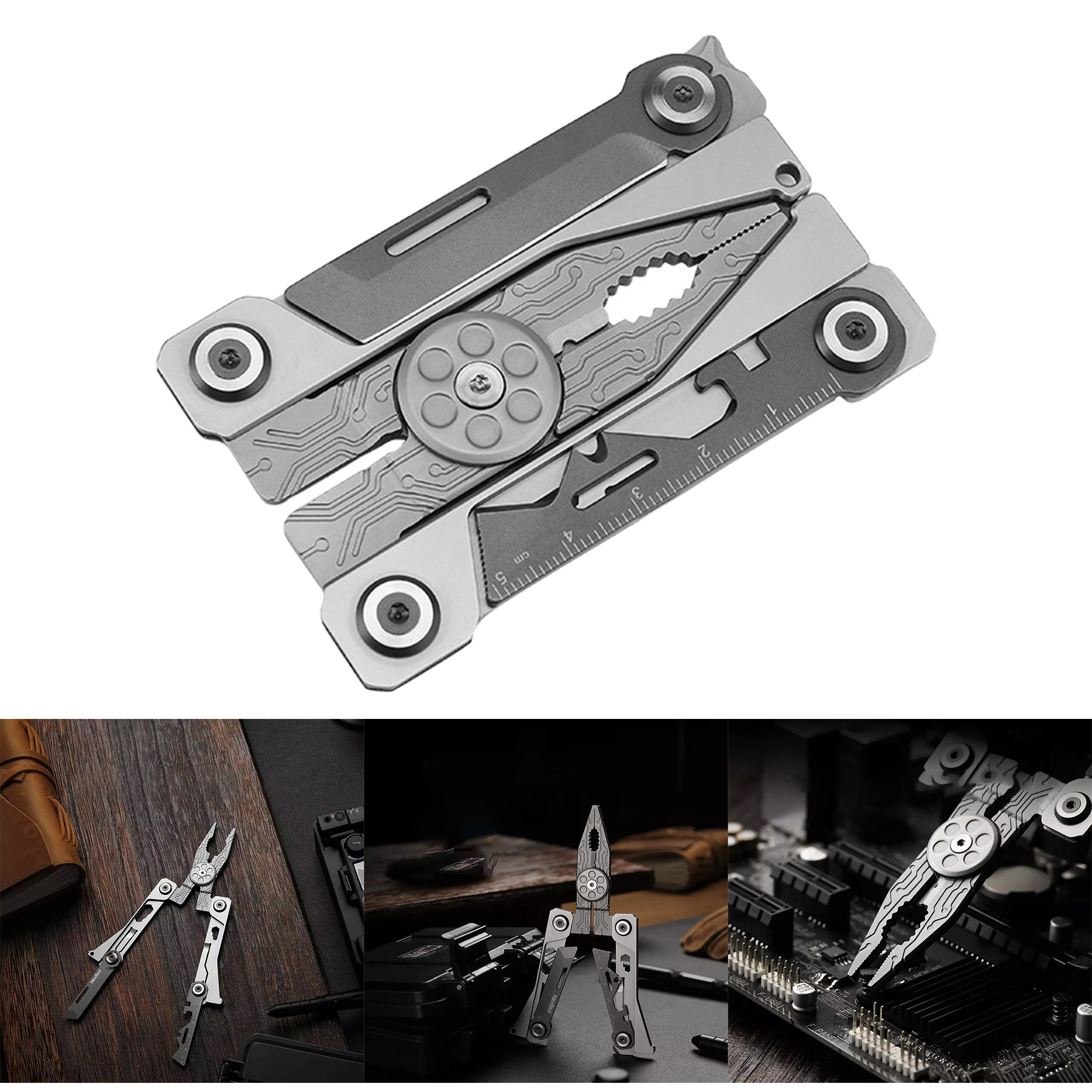 14 In 1 Silver Blade Edc Tool 2