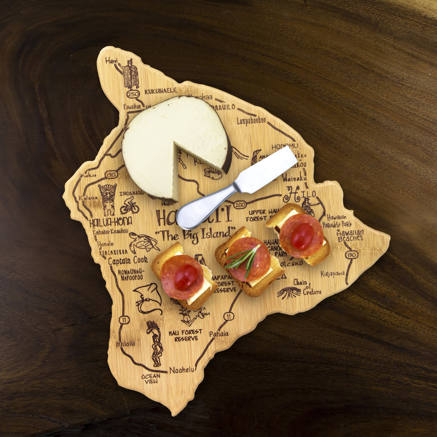 Destination Hawaii Big Island Cutting & Serving Board 1
