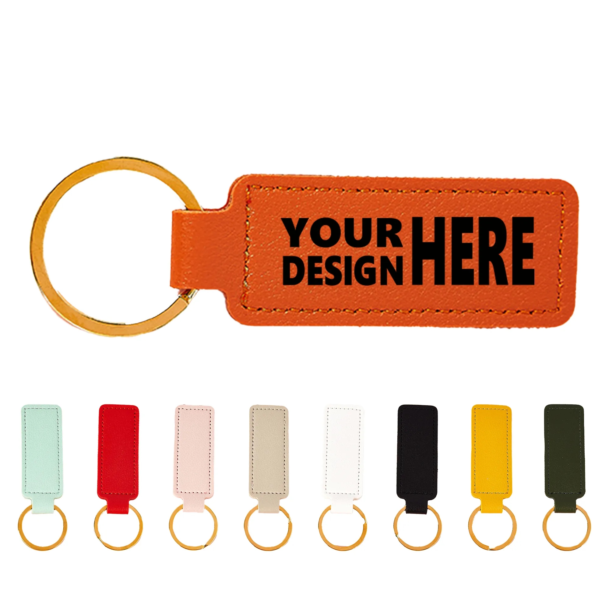 Vibrant Leather Keychain 2