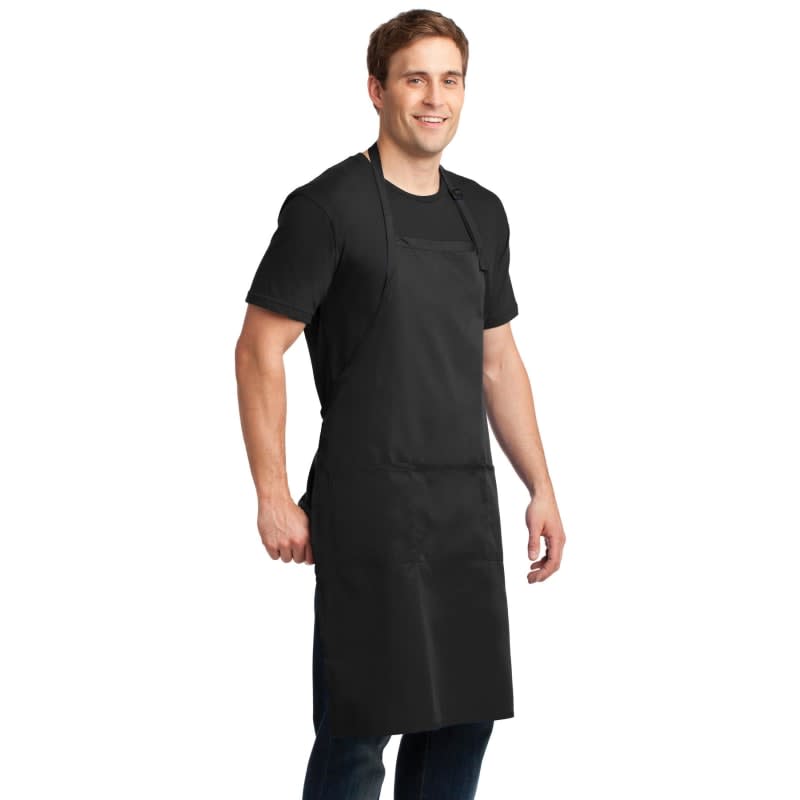Port Authority Easy Care Extra Long Bib Apron With Stain Release. 16