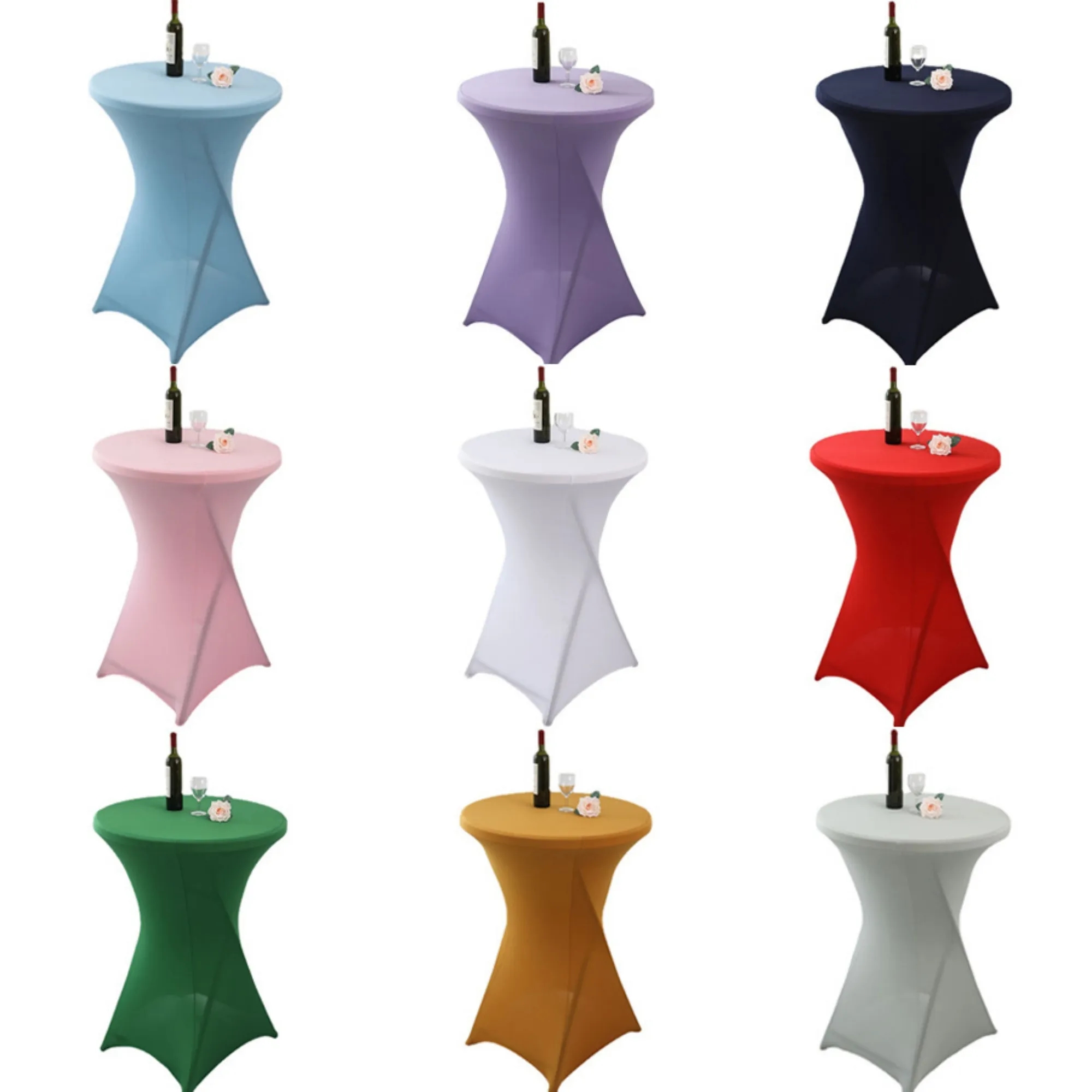 MOQ 1PCS Cocktail Tablecover Dyesublimation Round Tablecloth 3