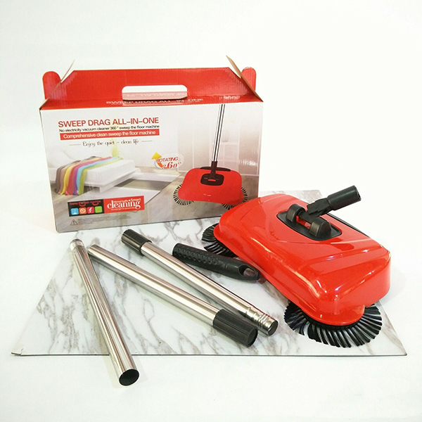 Floor Sweeper Hand Push Broom Trash Cleaning Tool 3
