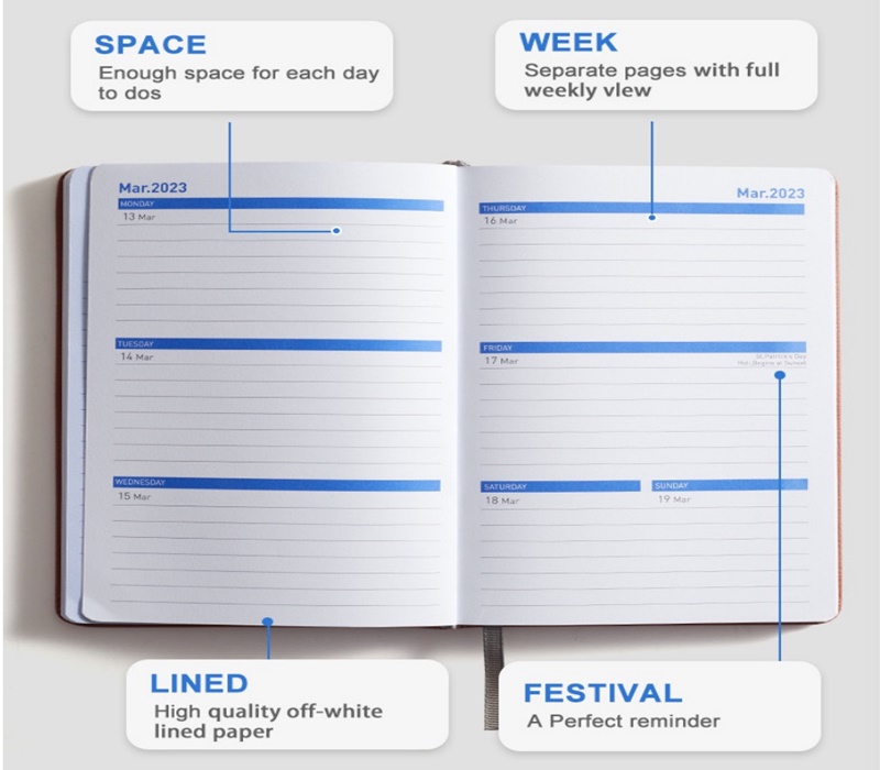 A5 Leather Daily Planner 2