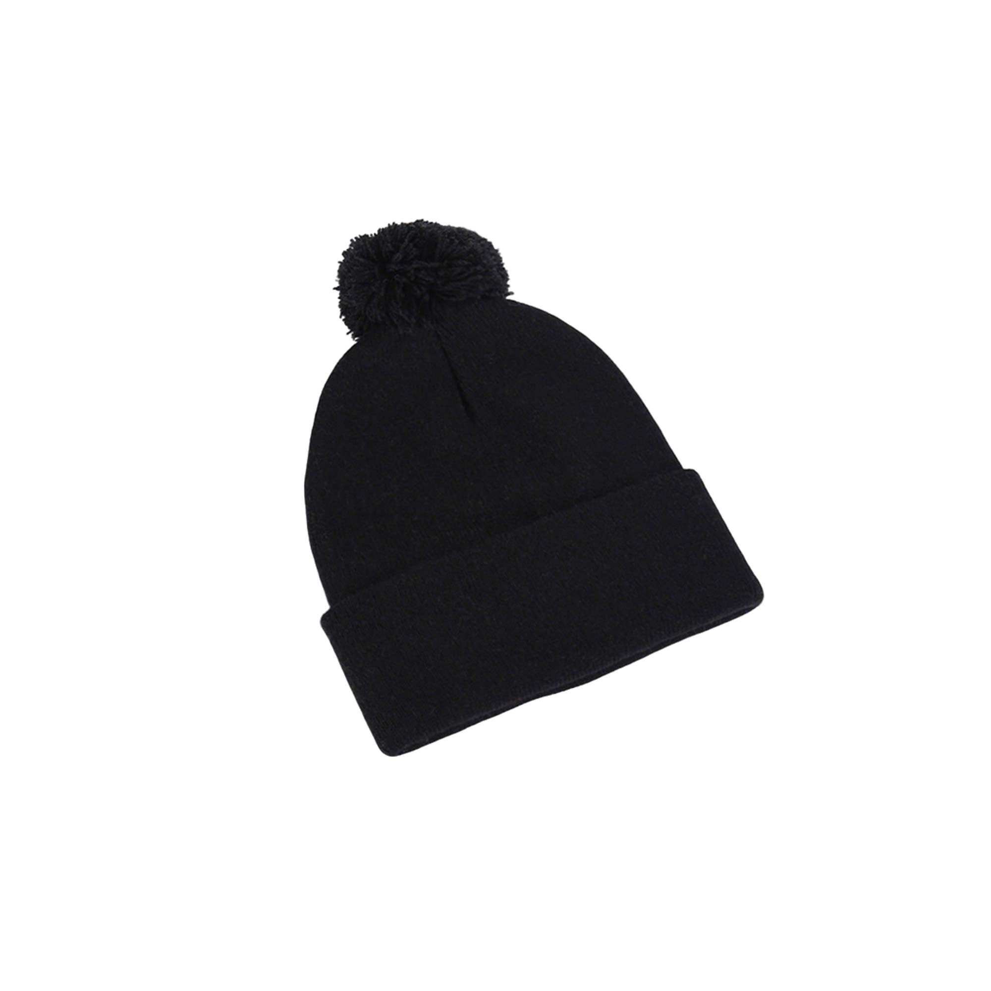 Acrylic Knit Cuff Beanie With Pom 9.1 x 7.5" 9