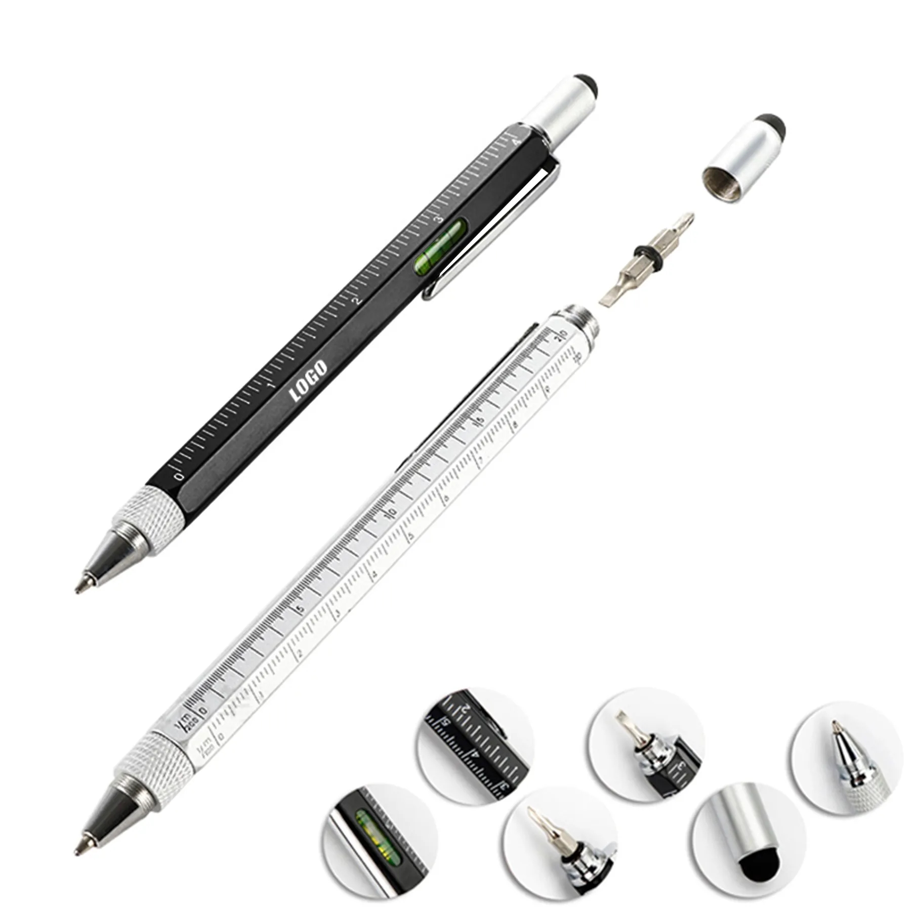 Multi-Function Stylus Metal Ballpoint Pen with Tool Set 7