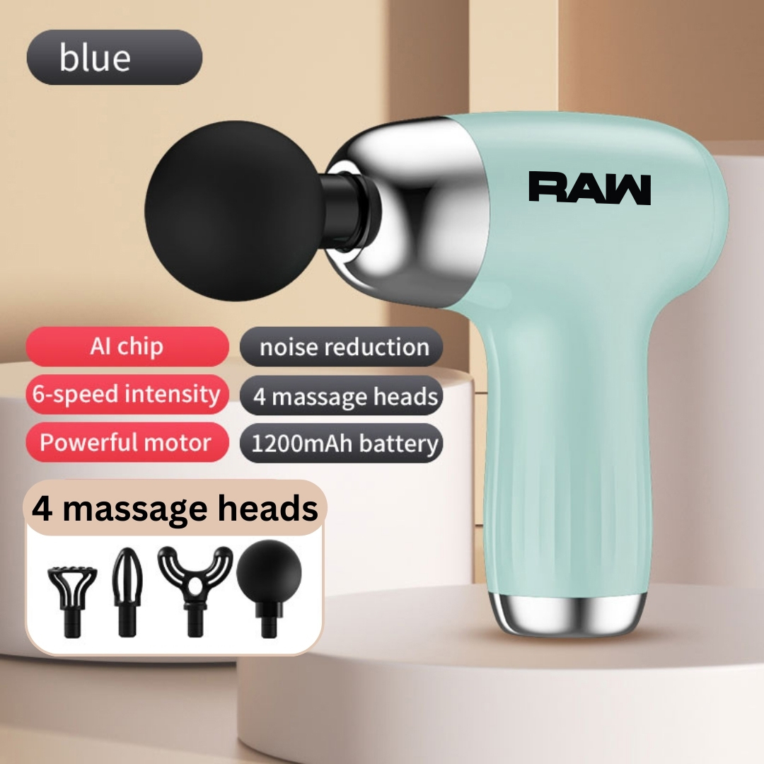 Verdure Massage Gun with 6 Speeds, Fast Charging, and 4 Attachments in a Zip Bag 1