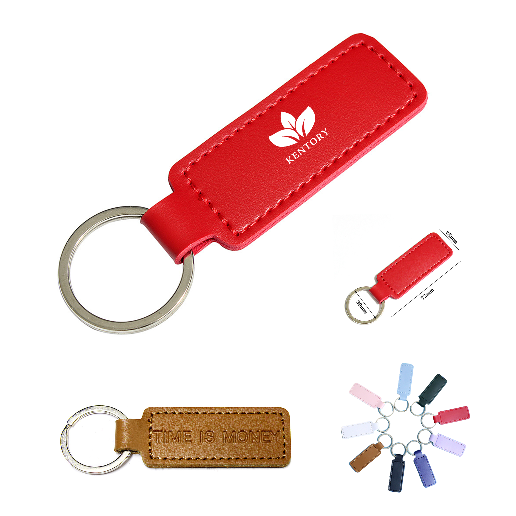 Heavy Duty PU Leather Car Keychain 2