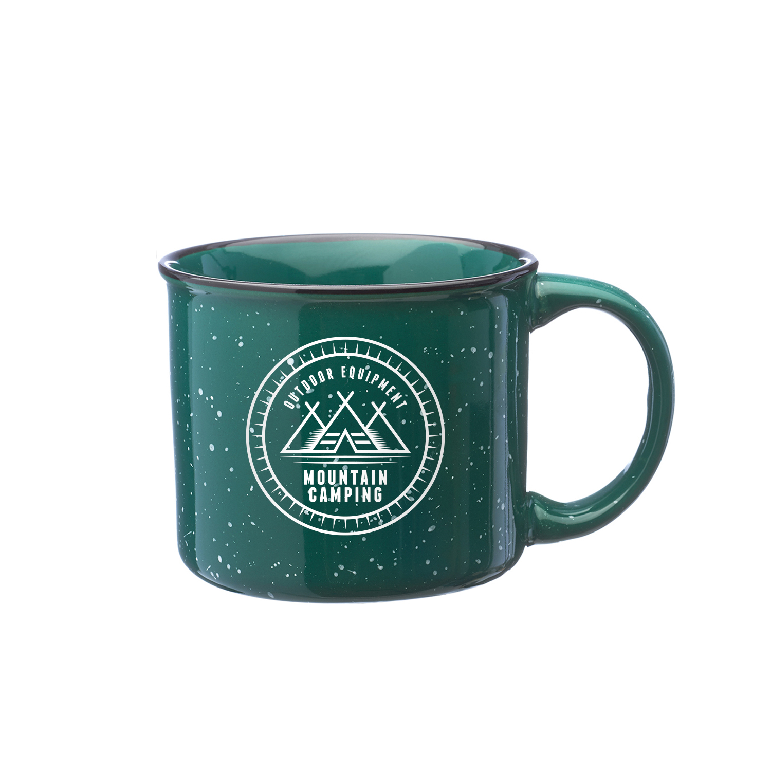13 oz. Ceramic Campfire Custom Coffee Mug (1 Color Imprint) 7