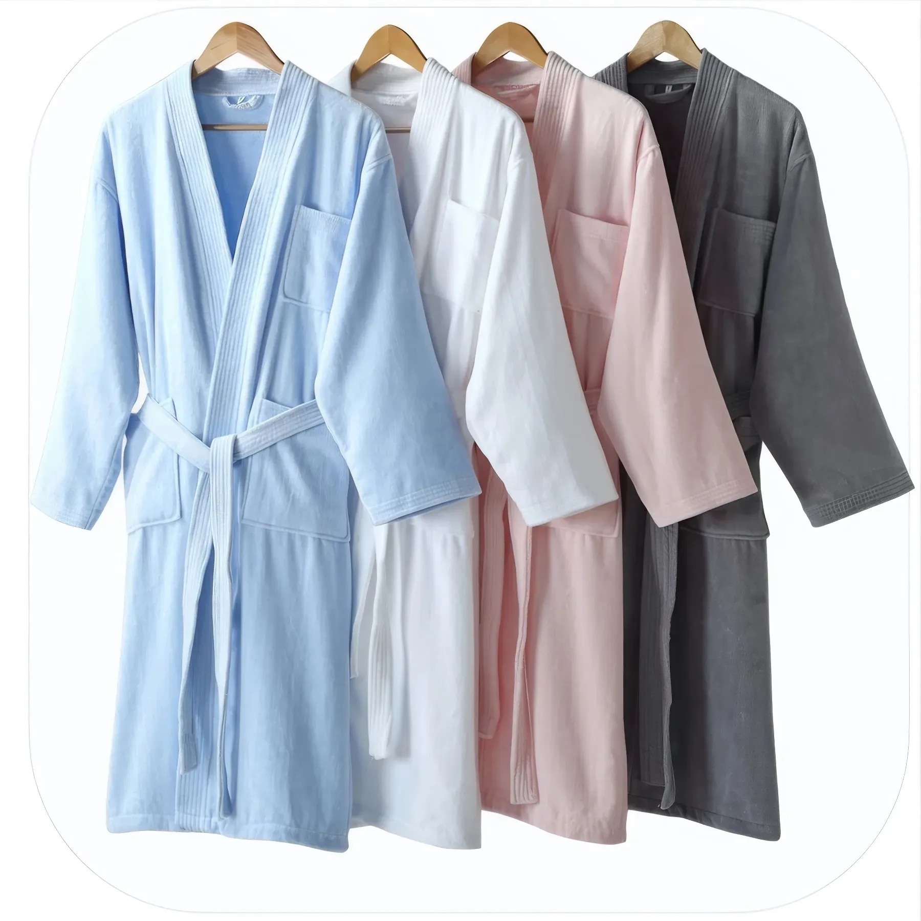Cotton Cut Fleece Bathrobe 7