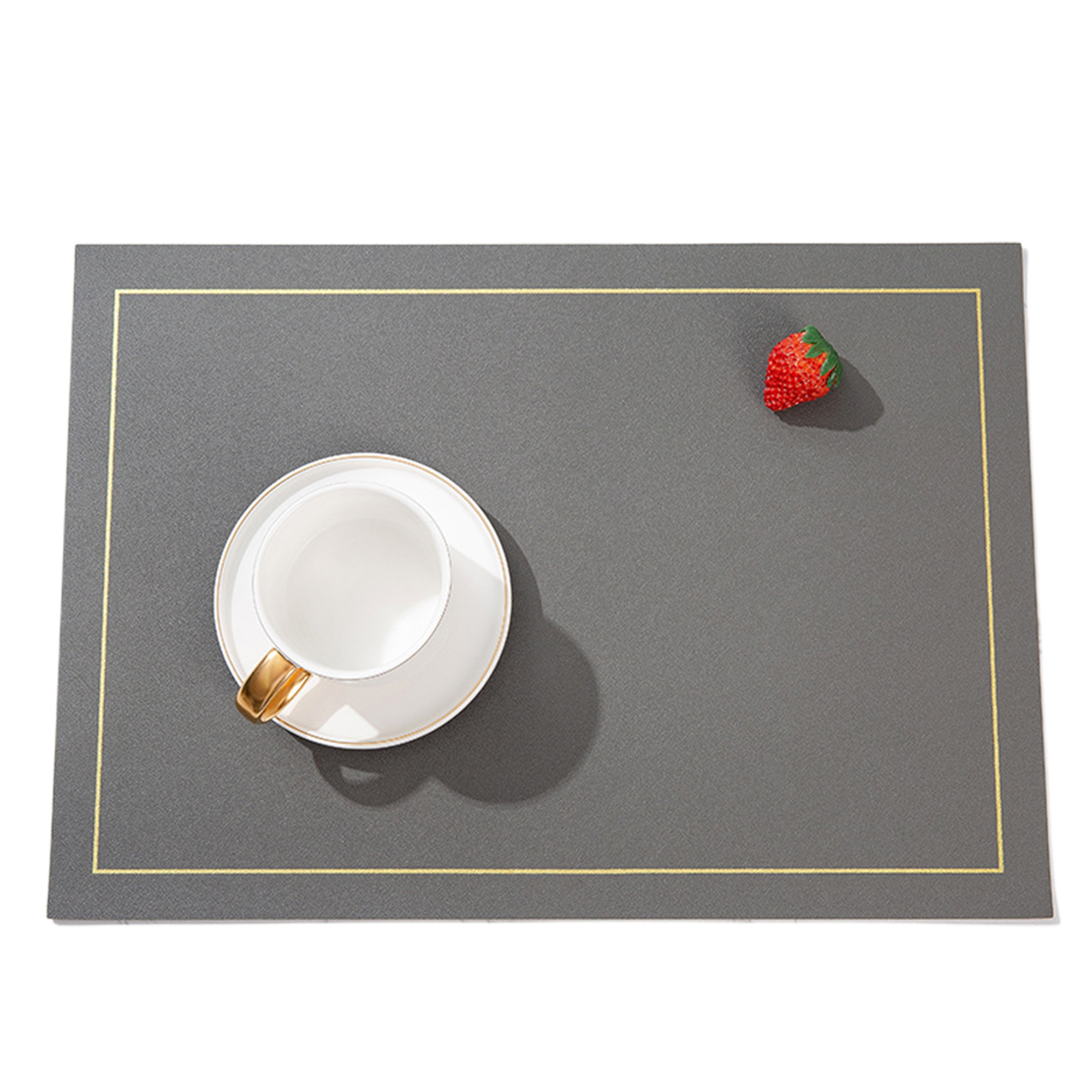 Waterproof Solid PU Leather Dining Mats 3