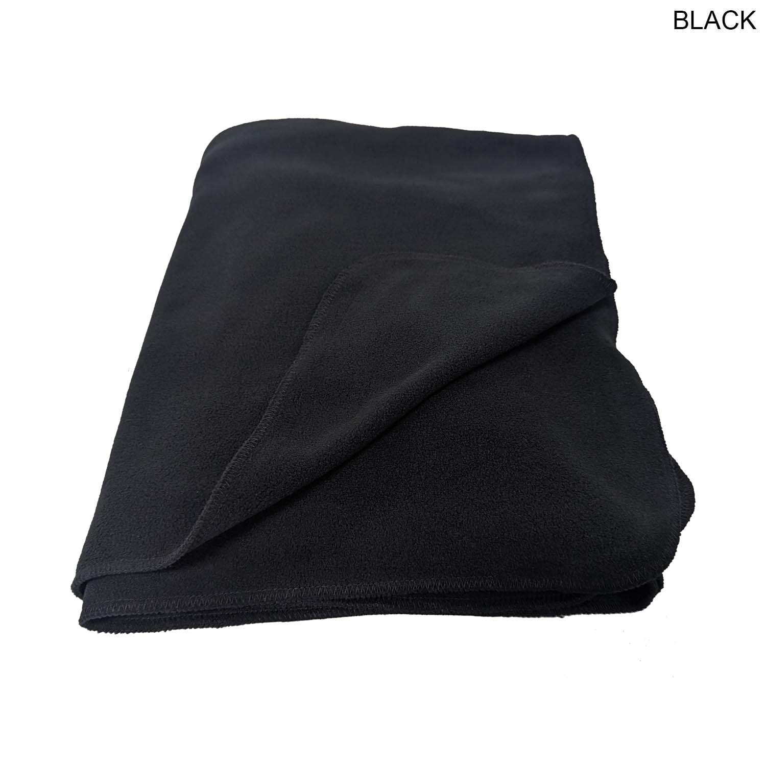 Black Blanket, Size 50"x60", Ultra Soft and Smooth Microfleece Fabric, Blank Only 6