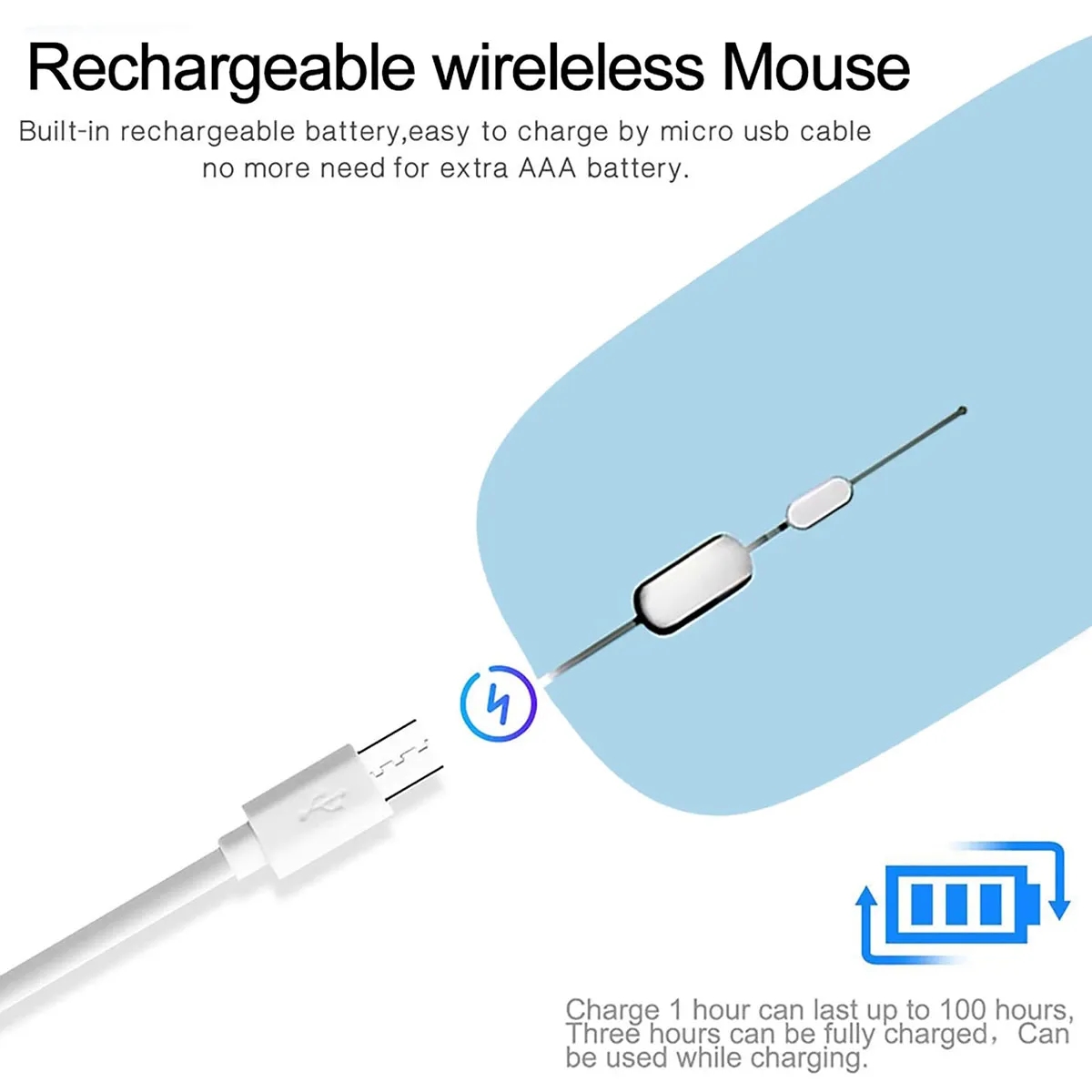 Rechargeable Wireless Bluetooth Mouse 5