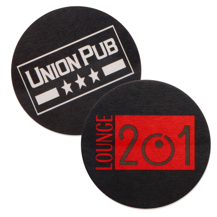 35-40 Point. 4" Pulp Board Coaster - Round or Square 2