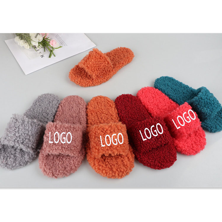 Women Faux Fur Open Toe Spa Cozy Ladies Slippers Flat Fur Slides 3