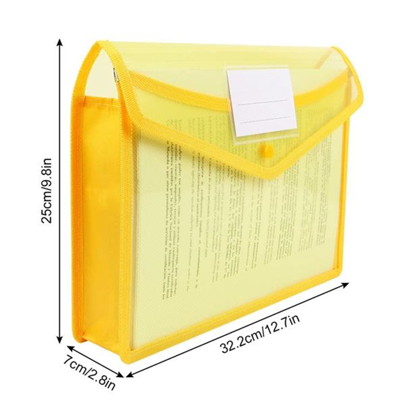 A4 Size Document Storage Bag With Snap Button 3