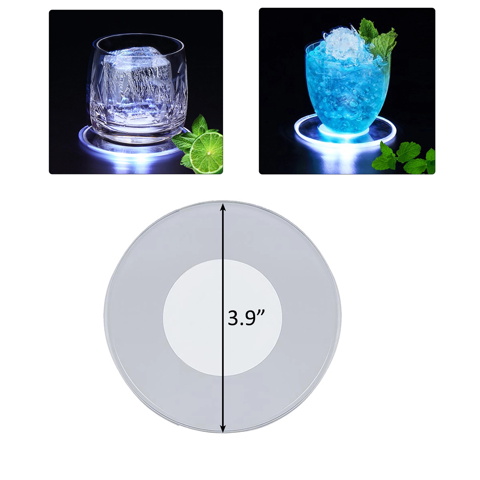 LED Flash Light Up Bar Coaster 4