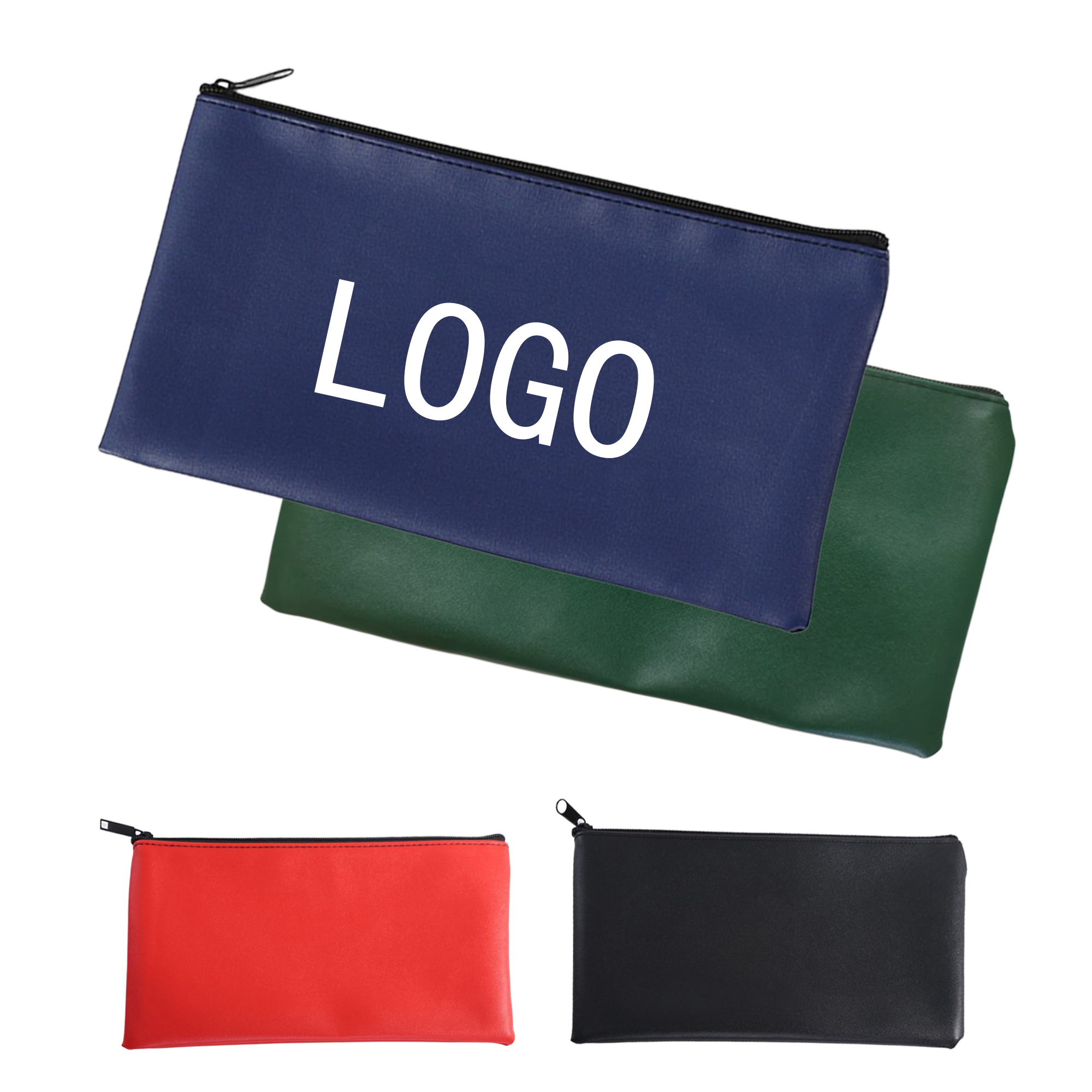Zipper Leather Bank Deposit Bag 2