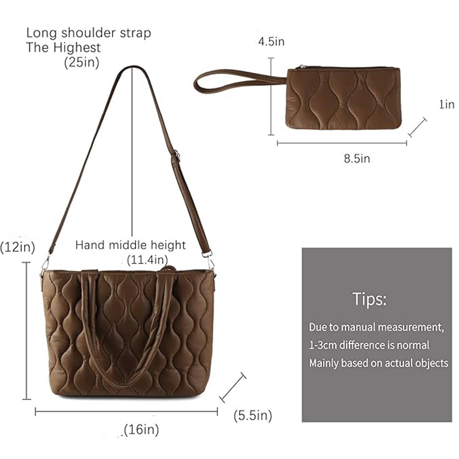 PU Puffer Tote Bag with zipper for Women, custom tote bag with logo imprint 5