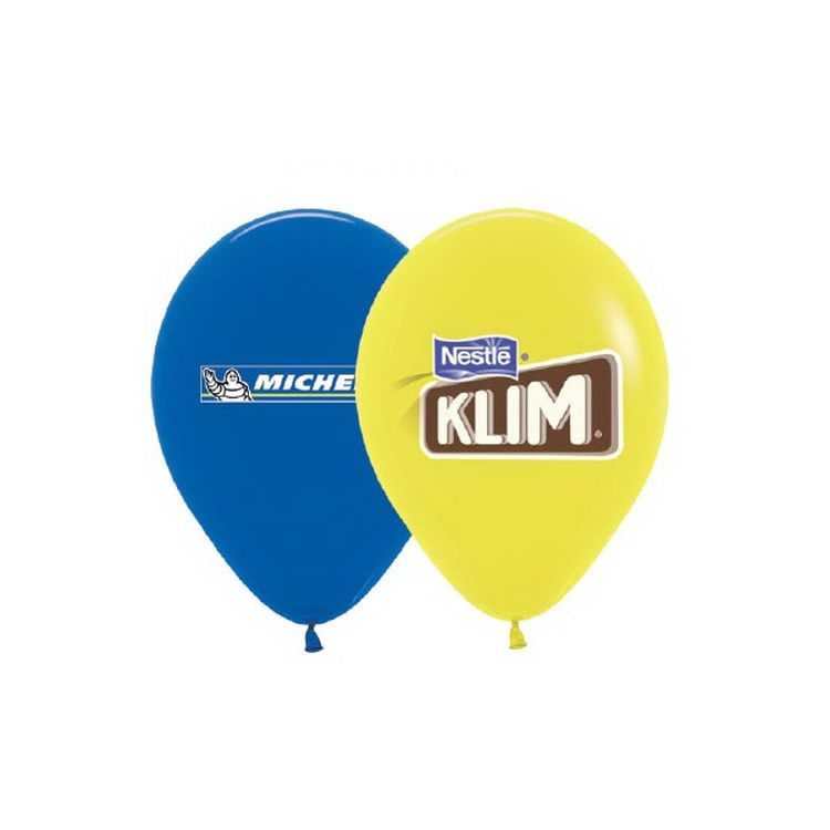 Helium Balloon 12" Latex Imprinted 1 Side 3 Colors 1