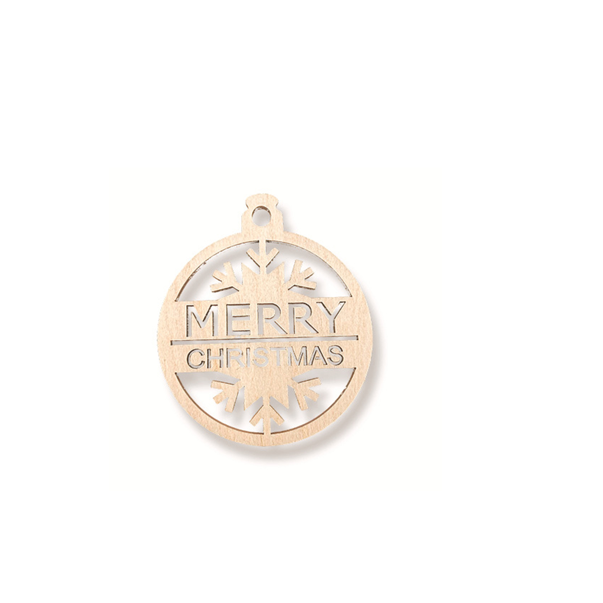 Natural Wood Christmas Tree Pendant 46