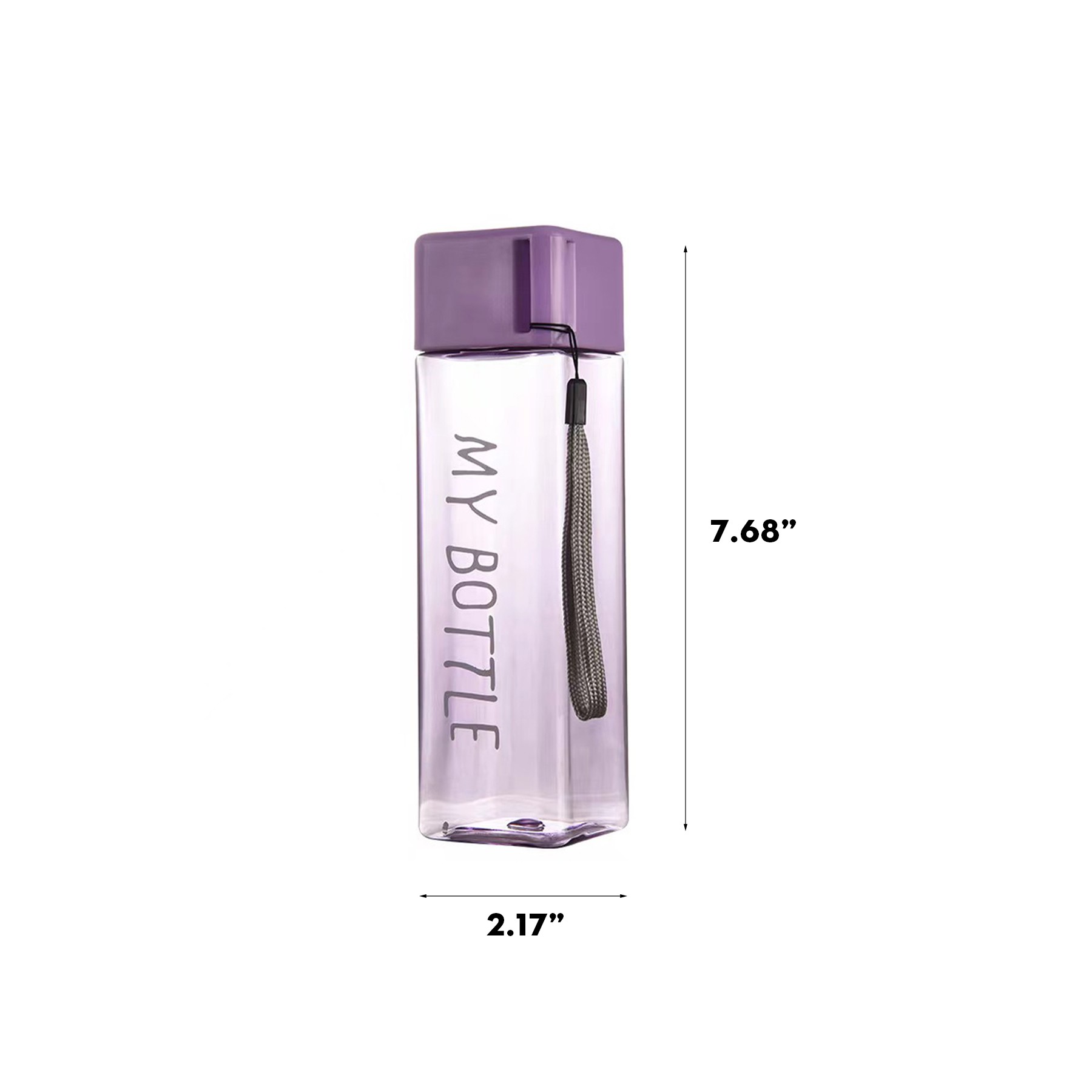 Square Plastic Clear Bottle 8
