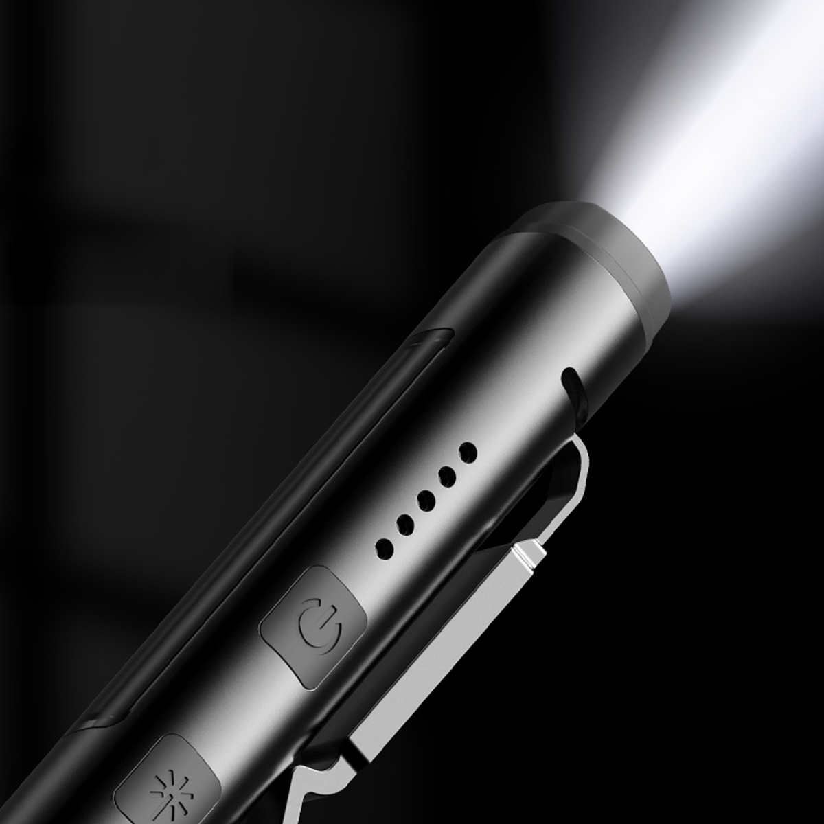 4-in-1 Rechargeable 350 Lumen COB Work Light, 160 Lumen Spot Light, 5mW Red Laser Pointer And 365nm 11